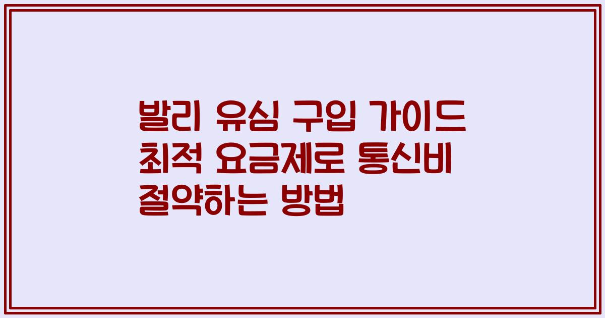 발리 유심 구입 가이드 최적 요금제로 통신비 절약하는 방법